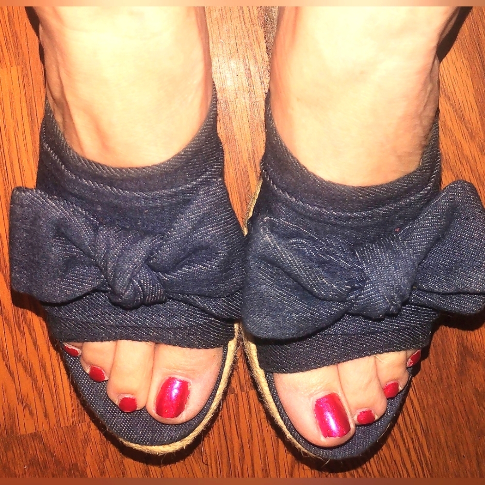 Avon Denim Bow Sandals